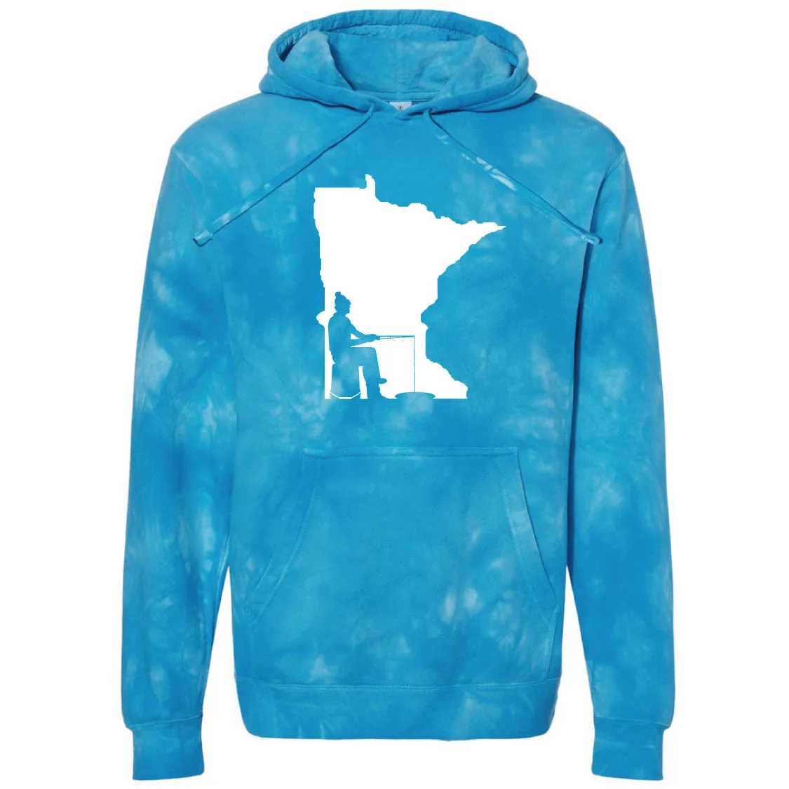 Minnesota Ice Fishing Tie-Dye Hoodie