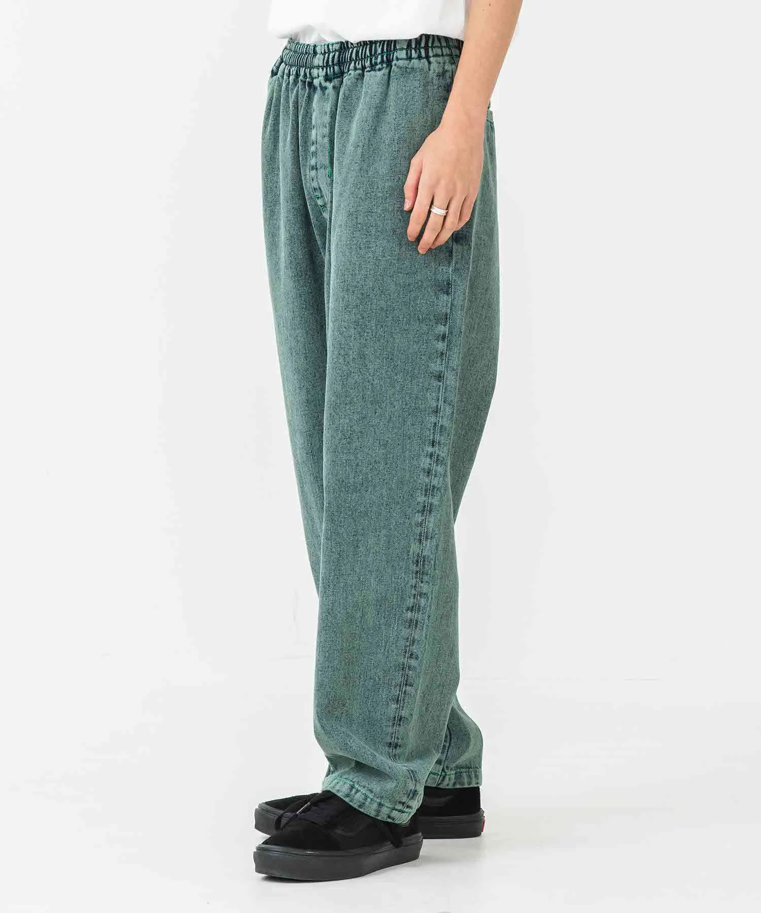 OVERDYED DENIM EASY PANTS