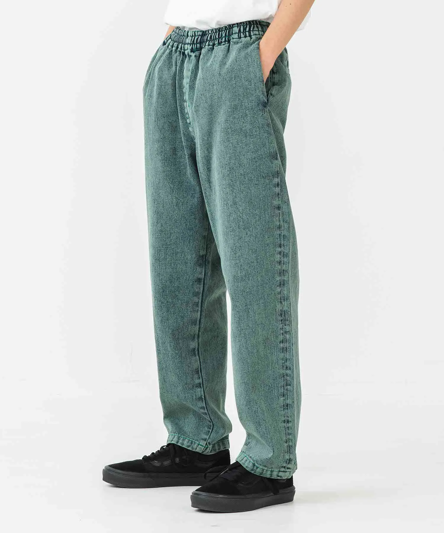 OVERDYED DENIM EASY PANTS