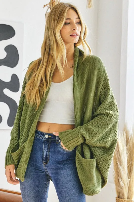 PATTEN KNIT DOLMAN SLOUCH CARDIGAN