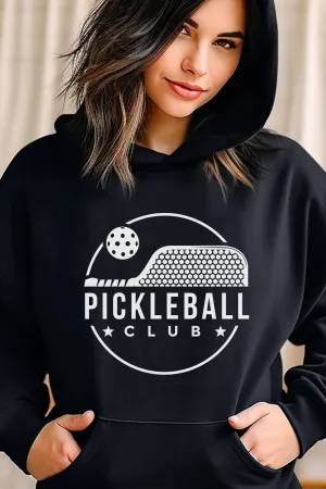 Pickleball Club Black Hoodie