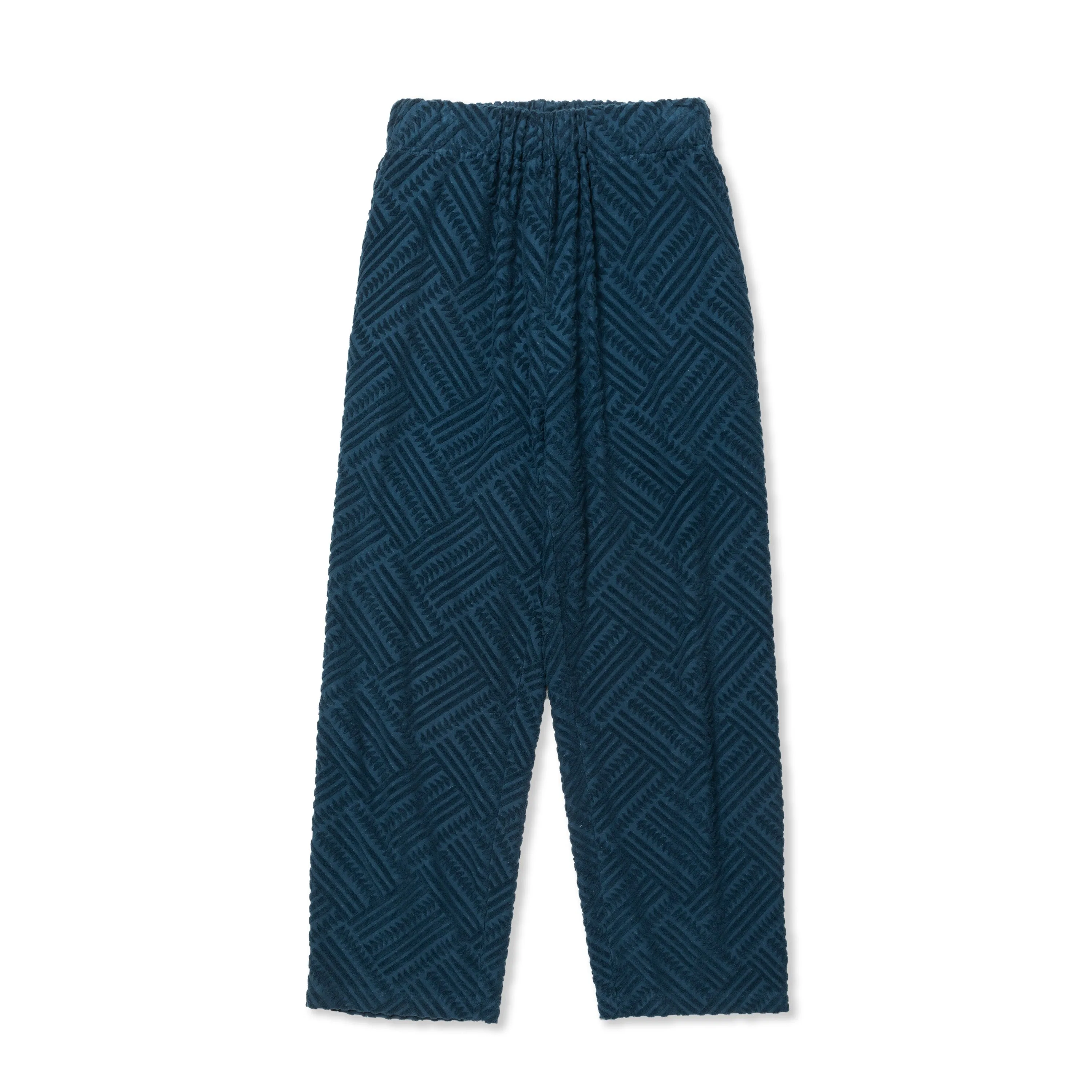 PILE JACQUARD WIDE EASY PANTS