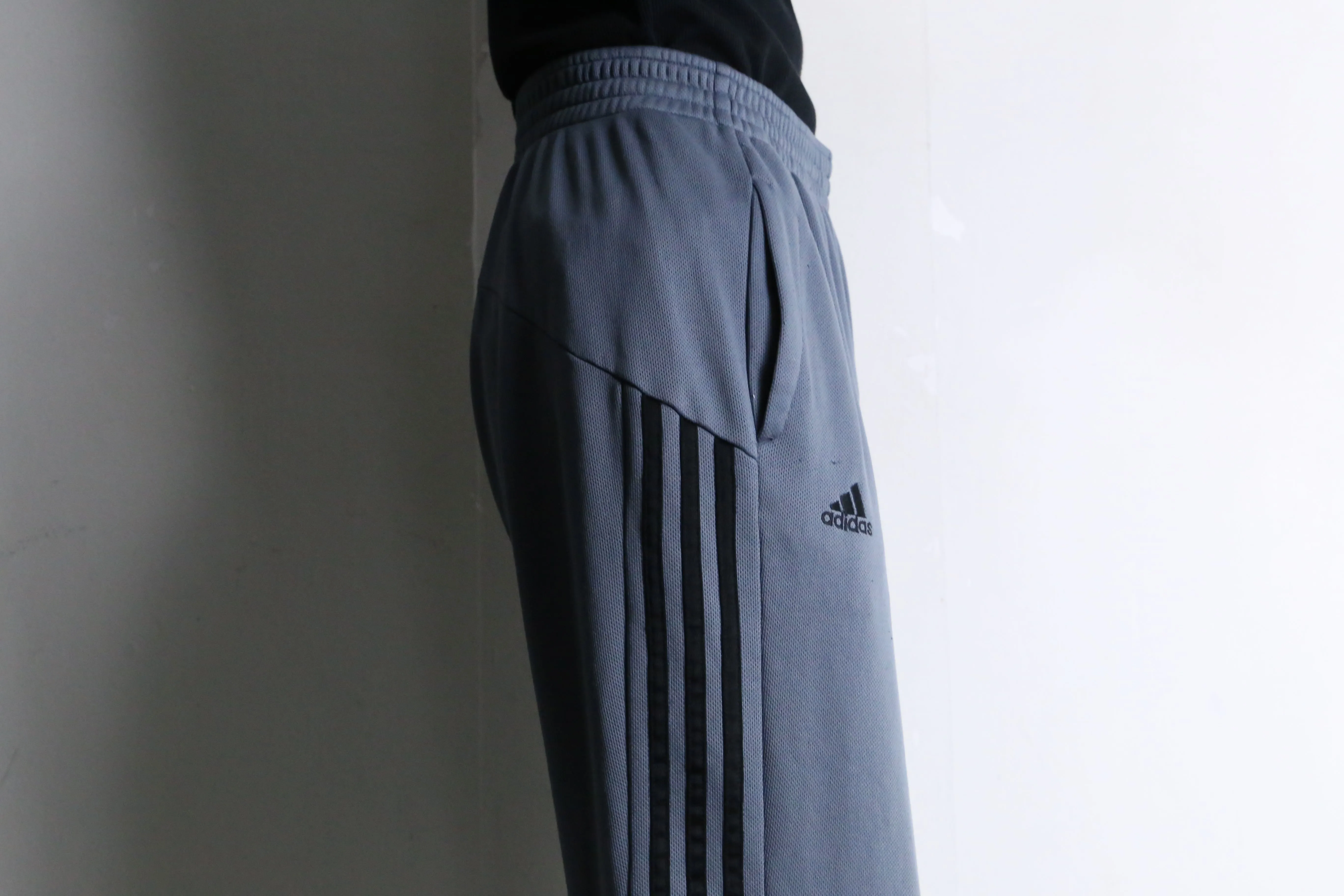 "adidas" light gray color track pants