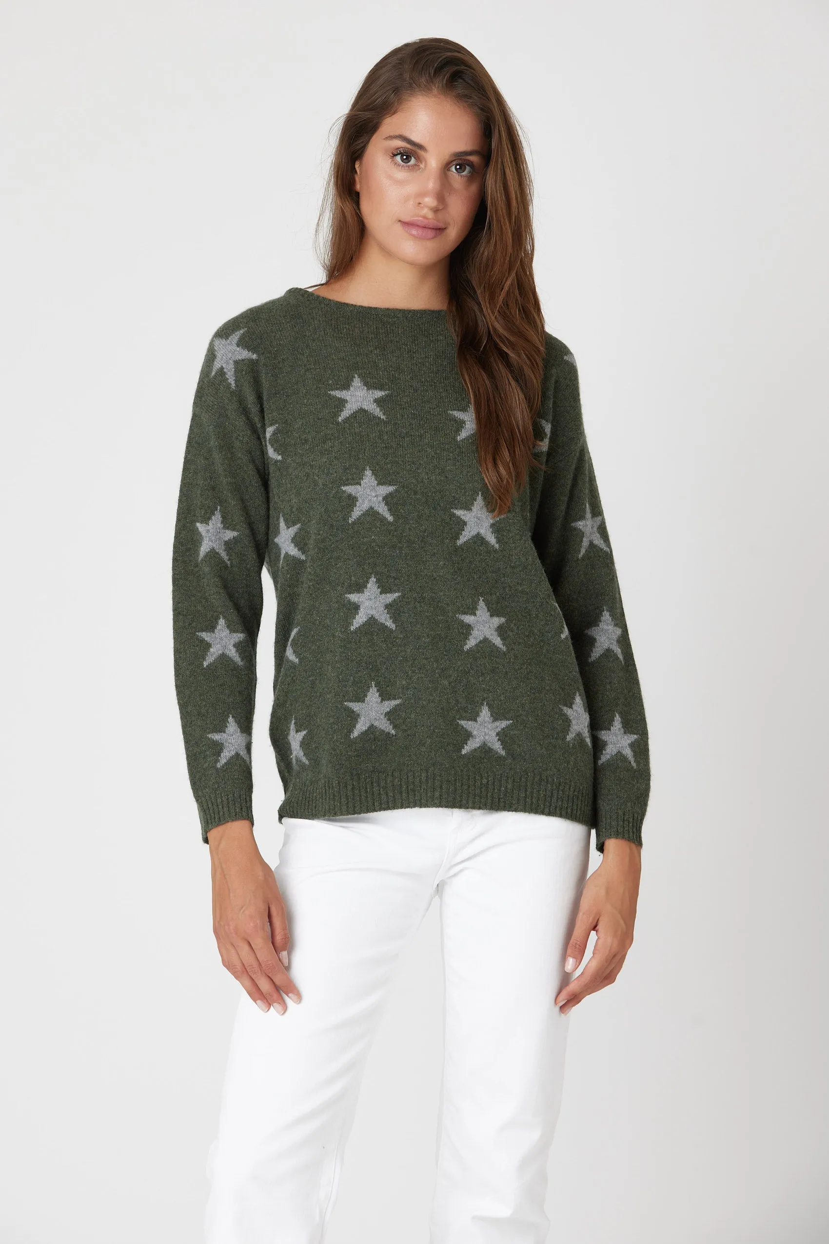 Relaxed Cashmere Star Crew