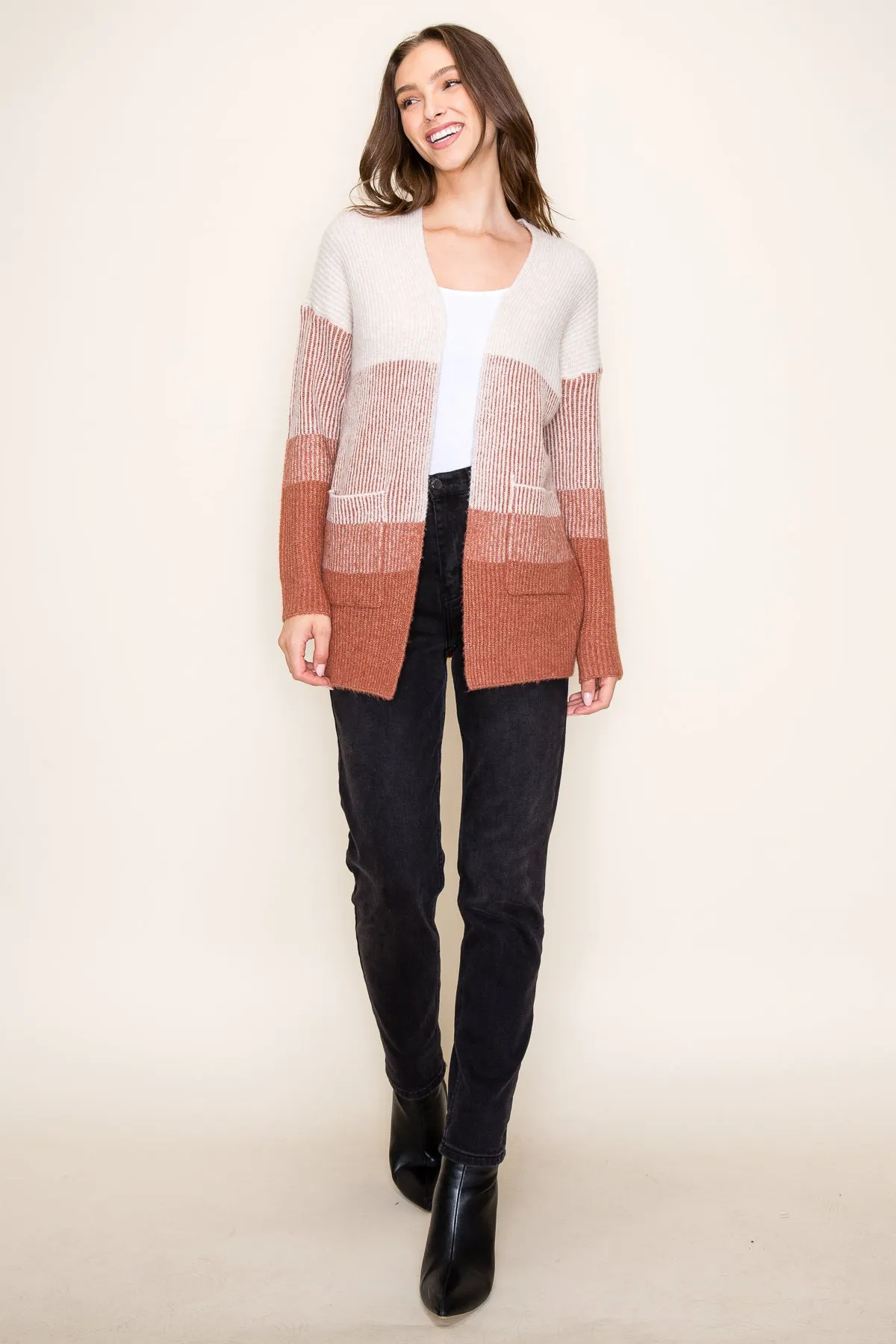 Ribbed Colorblock Cardigans - 3 Colors!