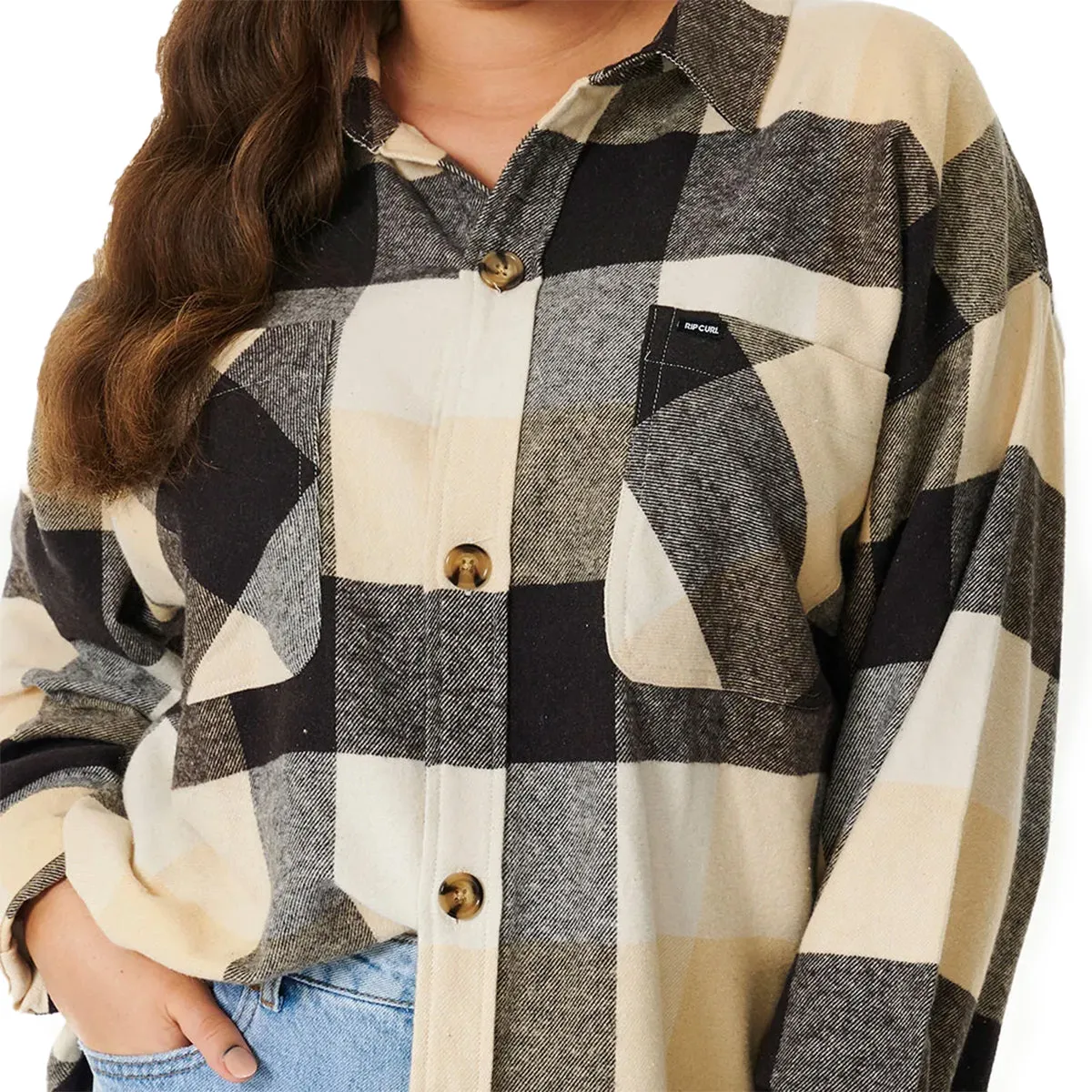 Rip Curl Women's La Isla Long Sleeve Button-Up Flannel Shirt