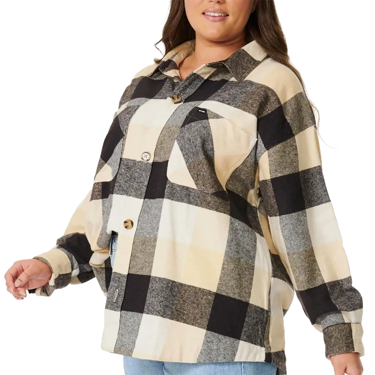 Rip Curl Women's La Isla Long Sleeve Button-Up Flannel Shirt