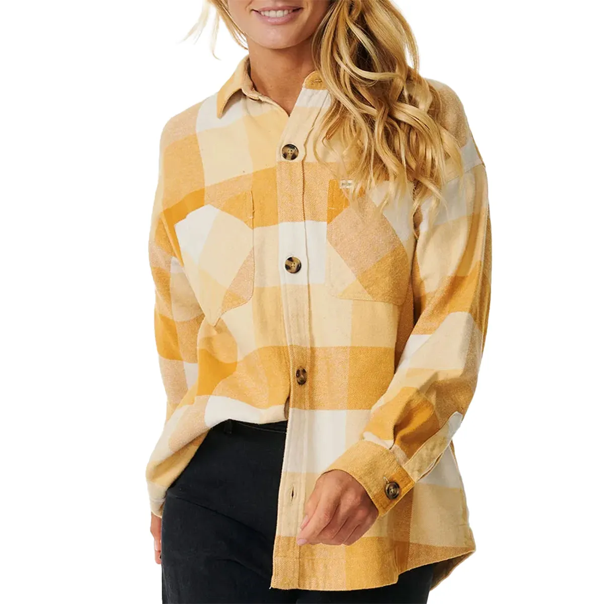 Rip Curl Women's La Isla Long Sleeve Button-Up Flannel Shirt