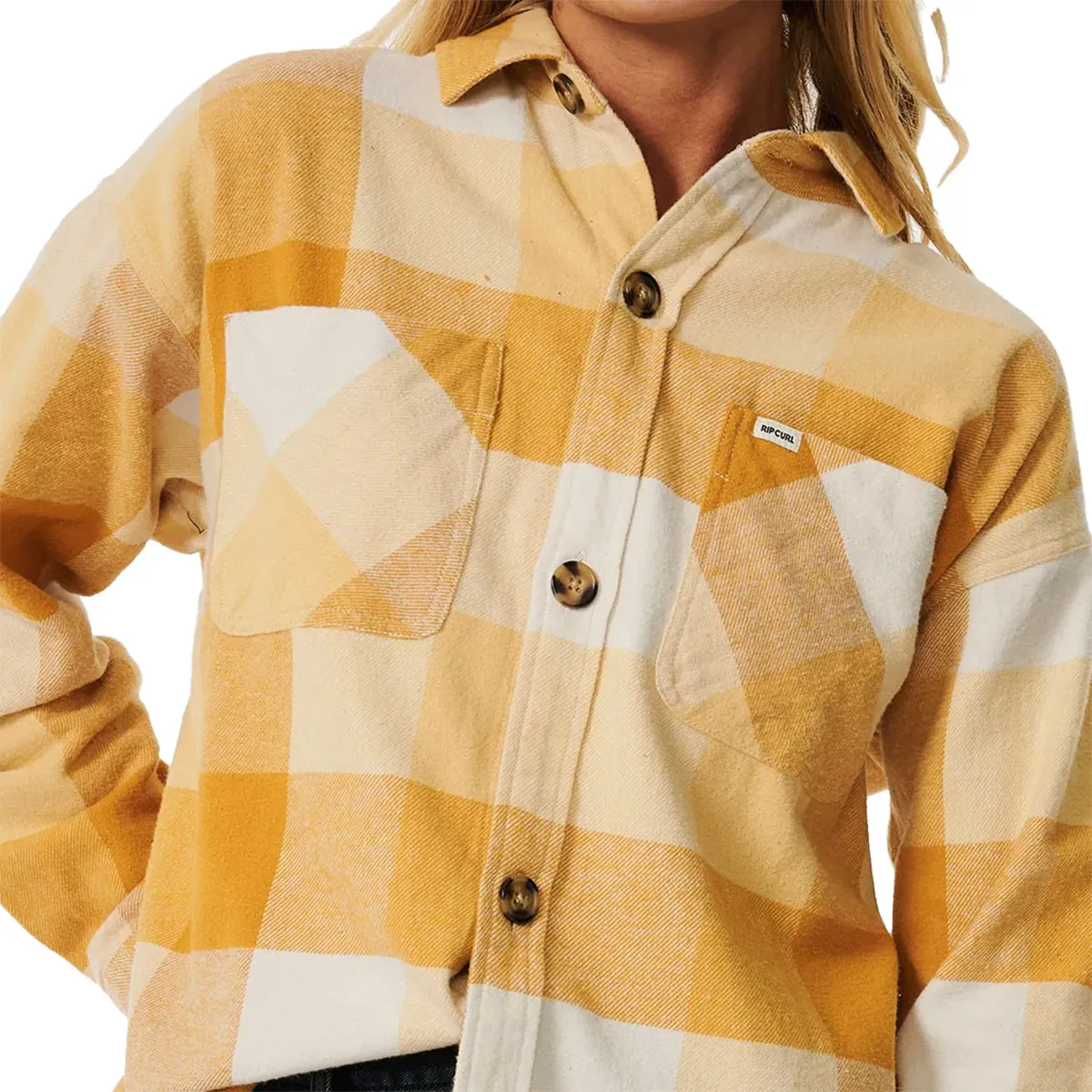 Rip Curl Women's La Isla Long Sleeve Button-Up Flannel Shirt