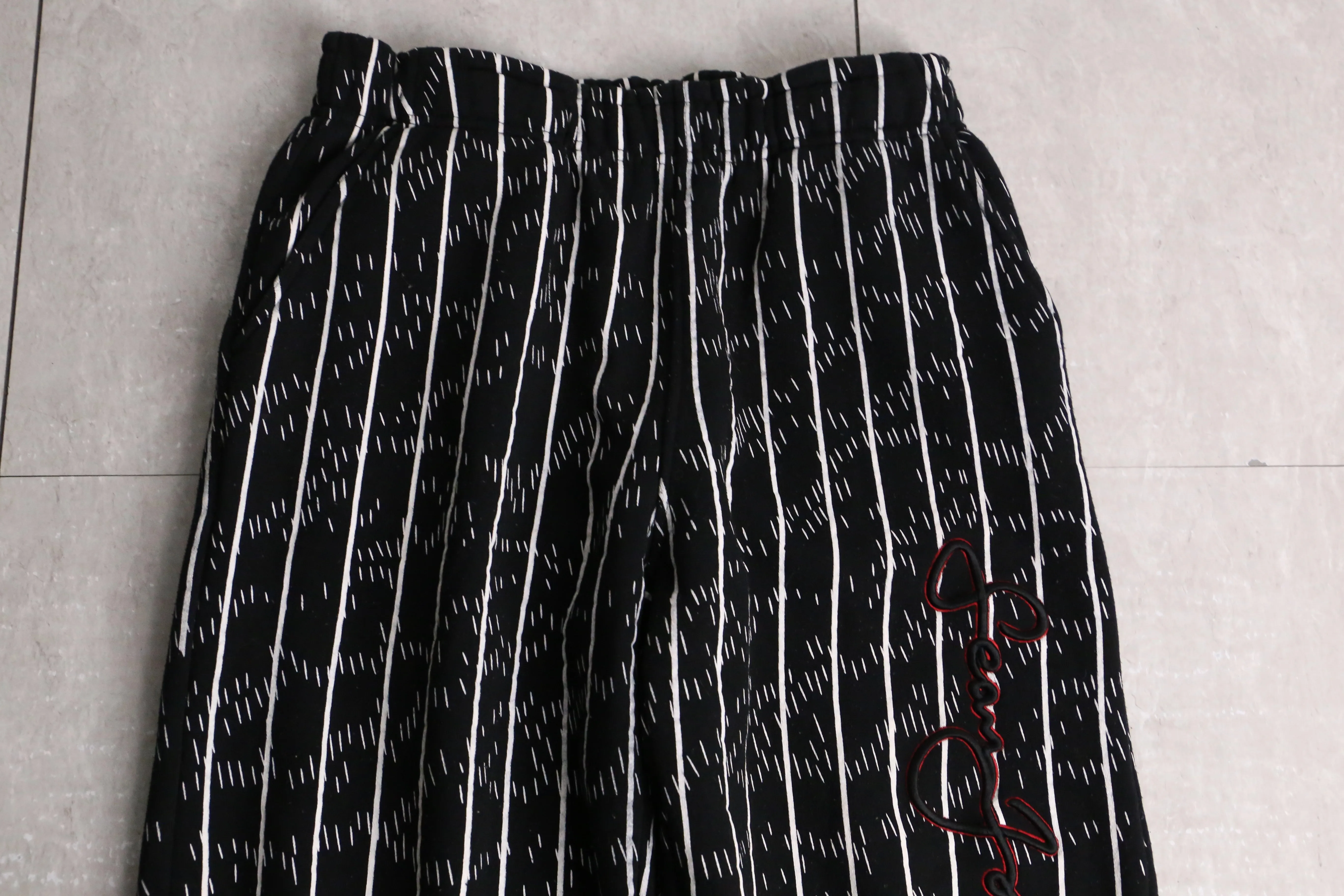 “Sean John” monotone stripe  pattern loose sweat pants