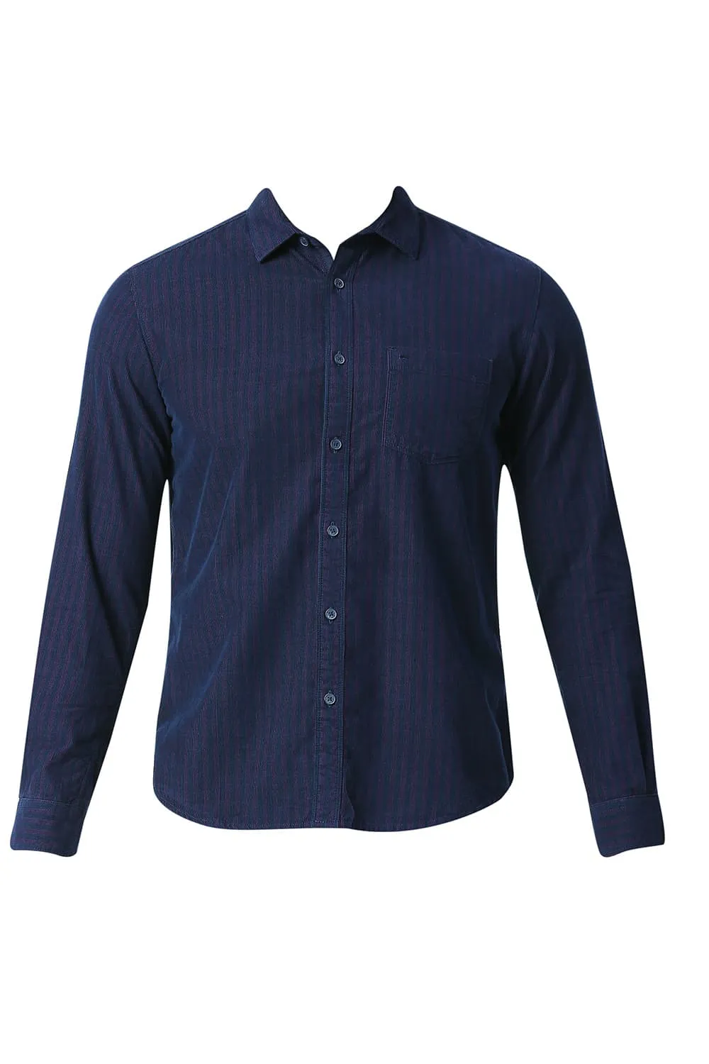 Slim Fit Cotton Corduory Stripe Shirt