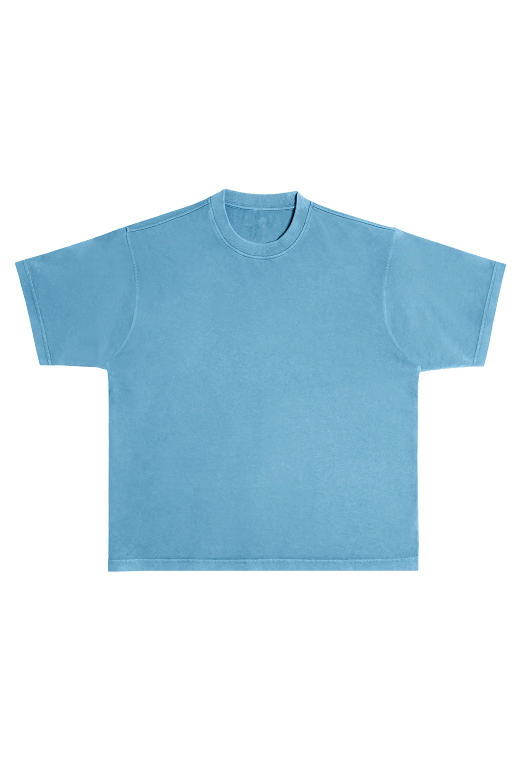 Streetwear Heavyweight Women Short Sleeve - Pebble Blue