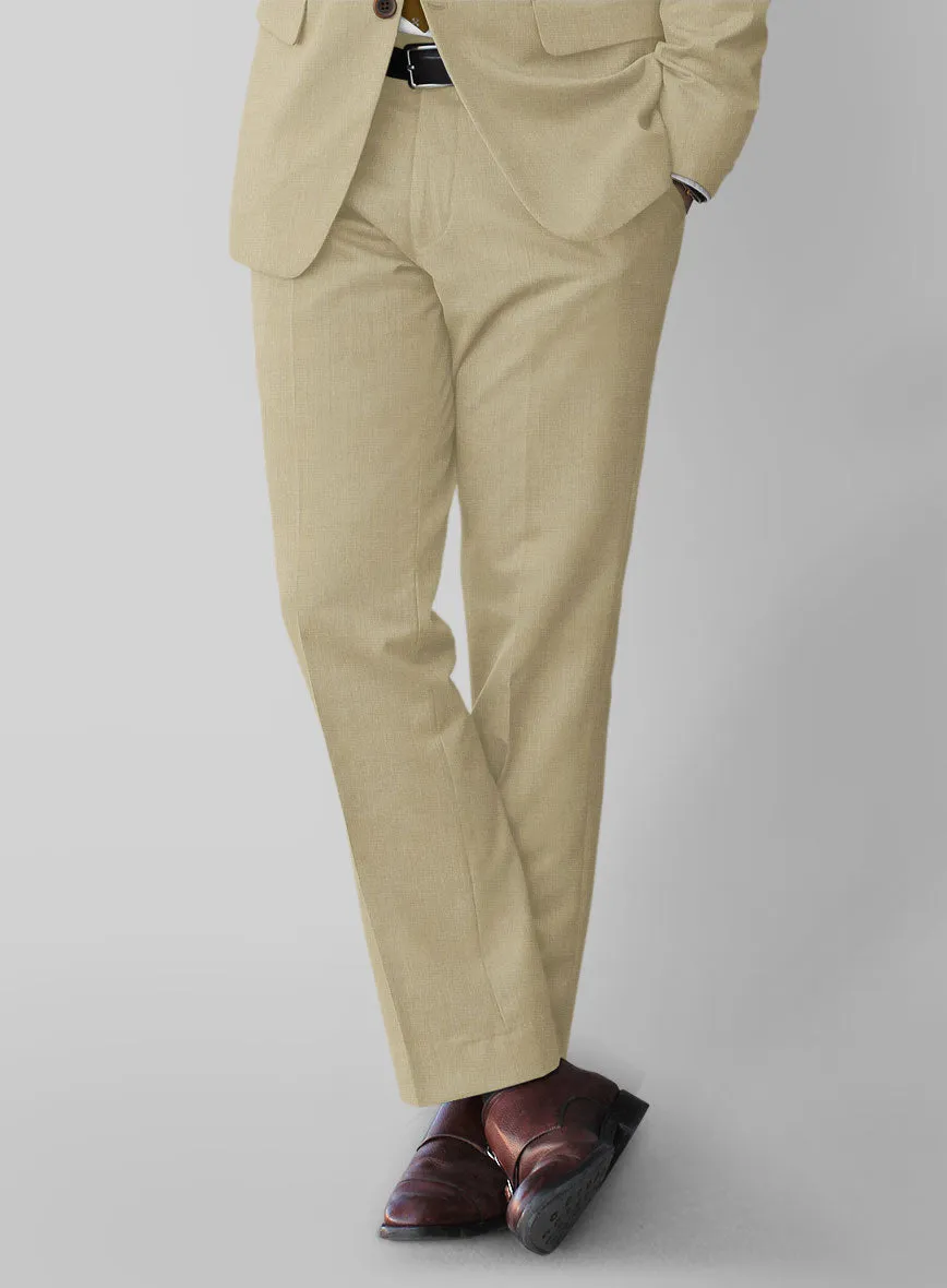 Stretch Khaki Wool Pants