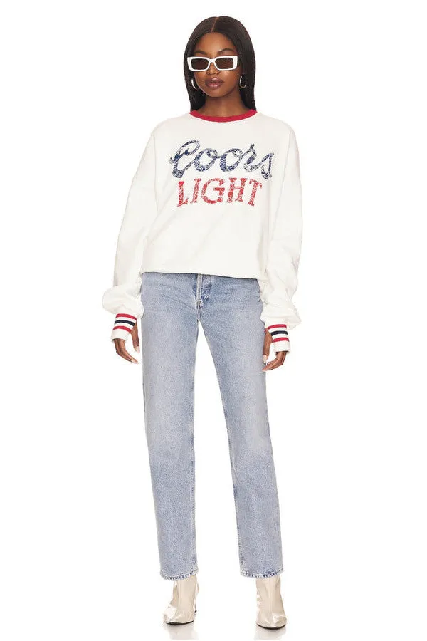 The Laundry Room Coors Light 1980 Jump Jumper in White Red