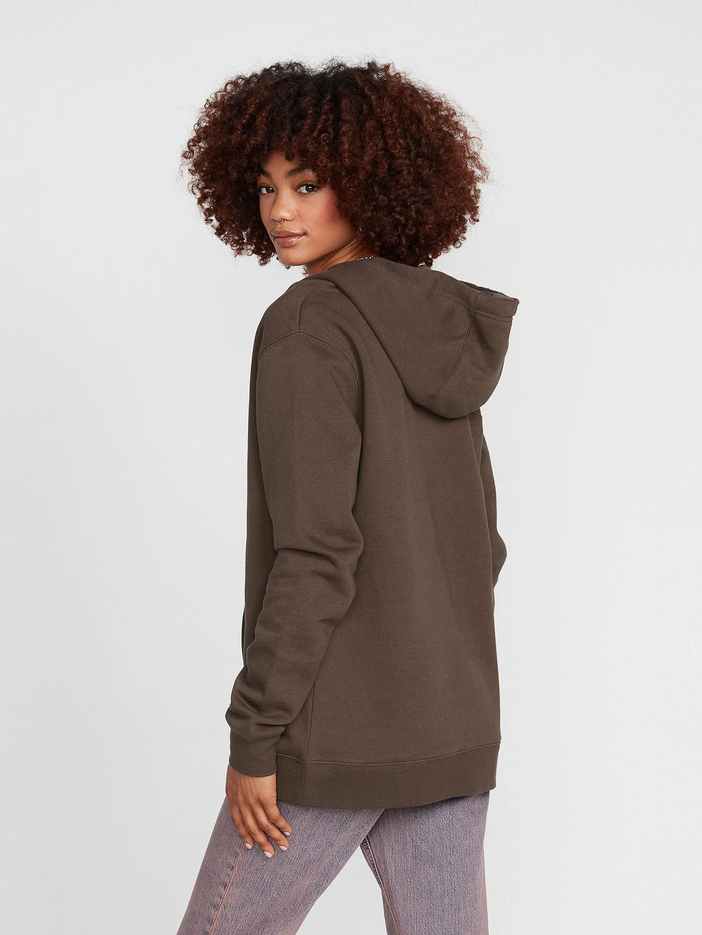 Walk It Out High Neck Hoodie - Espresso