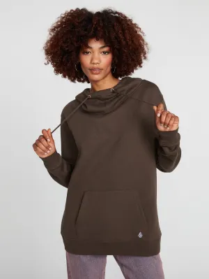 Walk It Out High Neck Hoodie - Espresso