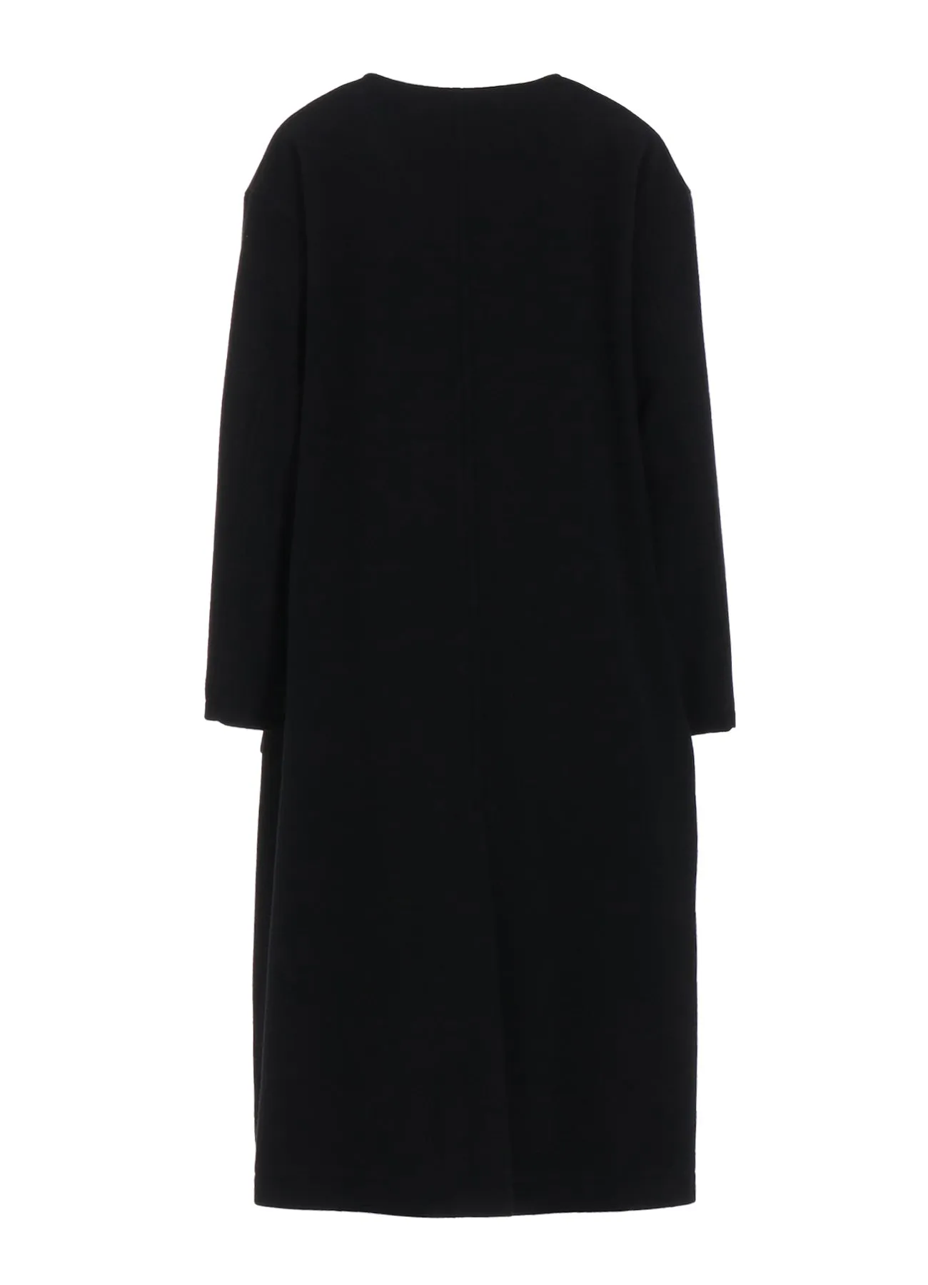 WOOL SINGLE MOSSER COLLARLESS COAT