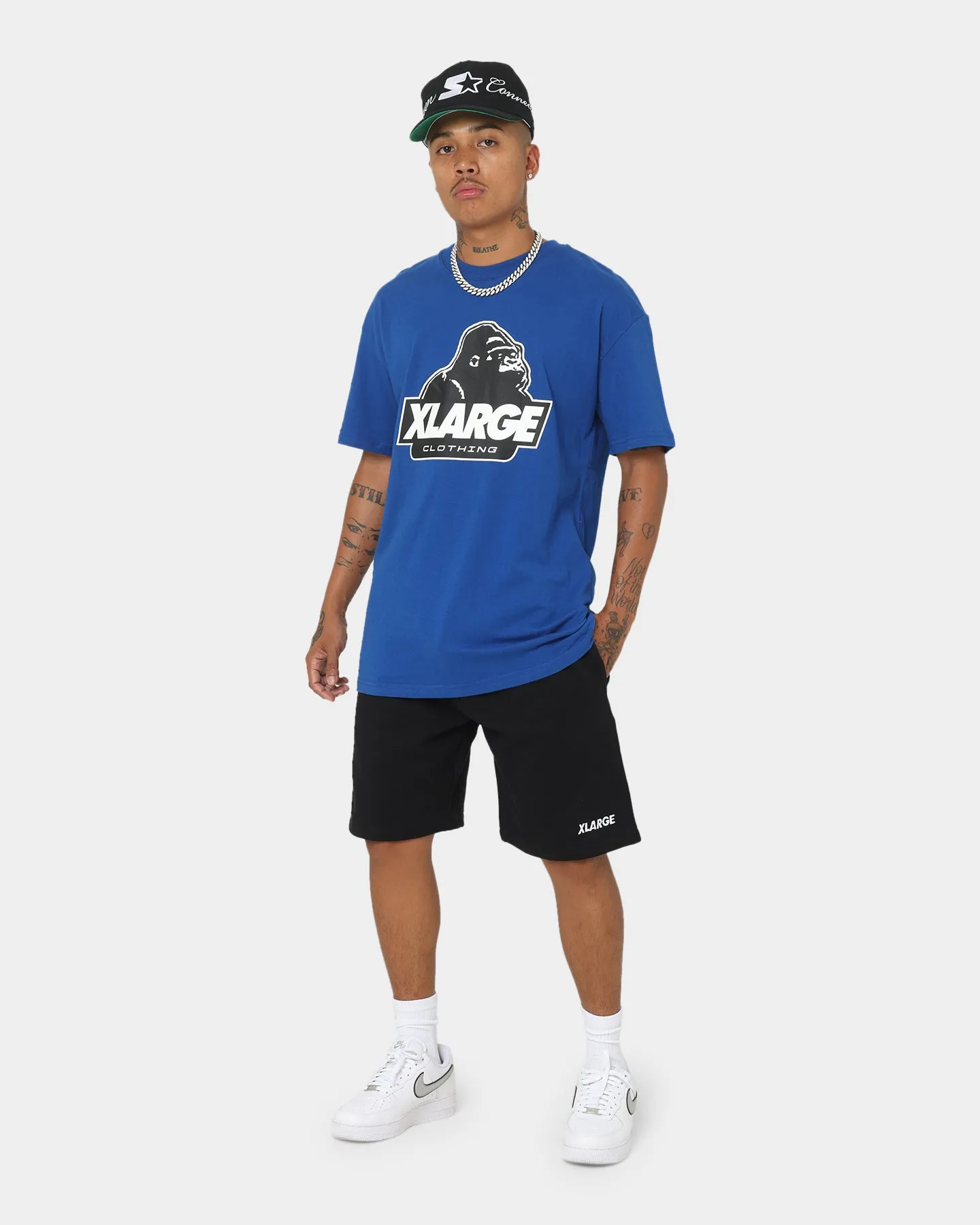 XLARGE 91 Slanted Logo T-Shirt Blue/Black