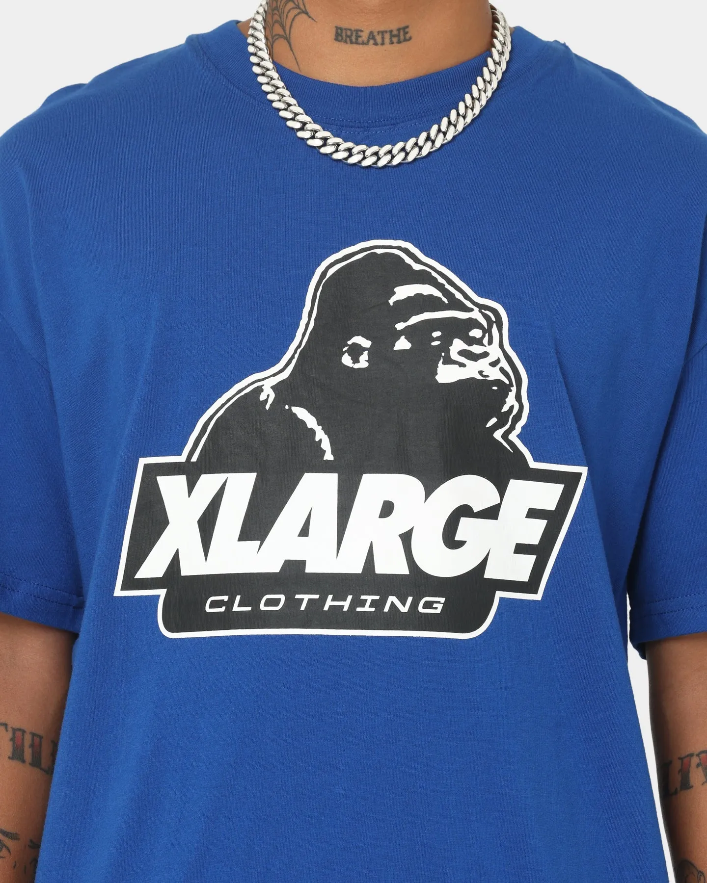 XLARGE 91 Slanted Logo T-Shirt Blue/Black