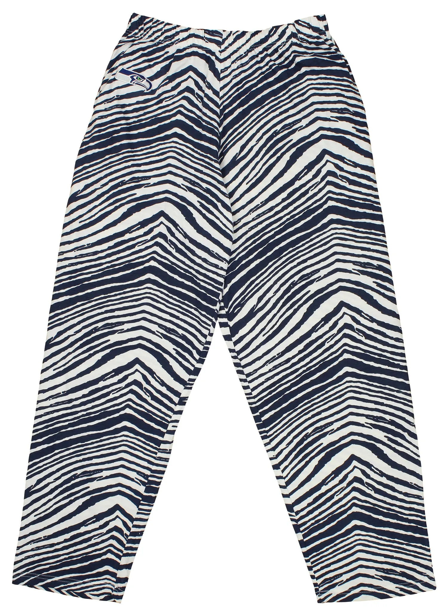 Zubaz Men's NFL Seattle Seahawks Single Line Zebra Print Team Logo Pants